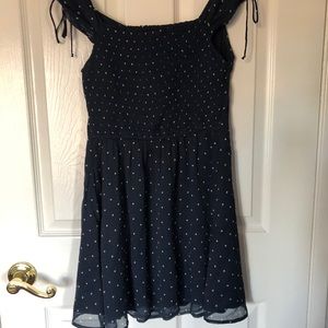 Navy blue smoked dress